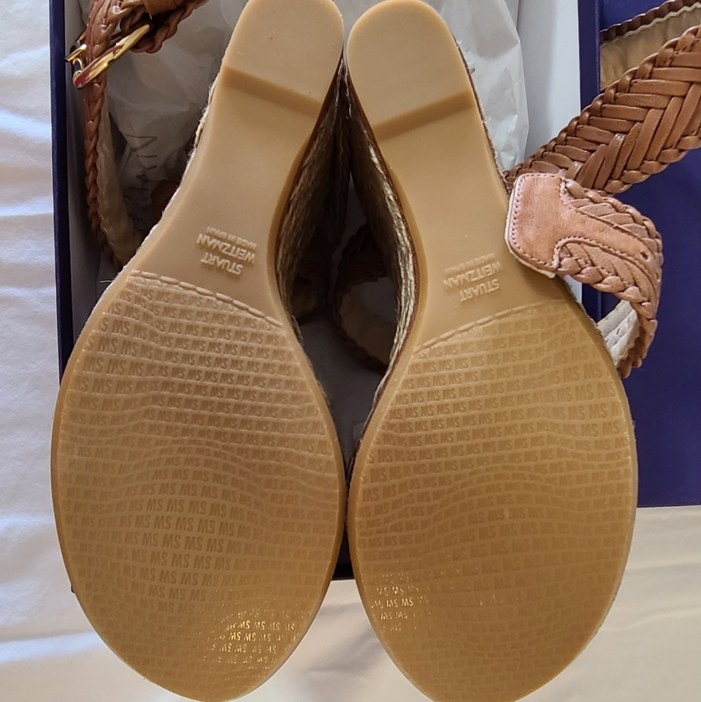 Stuart Weitzman Openhouse Wedge Espadrille NIB - Picture 6 of 9